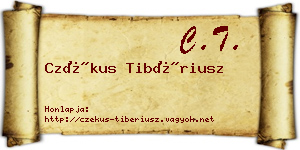 Czékus Tibériusz névjegykártya